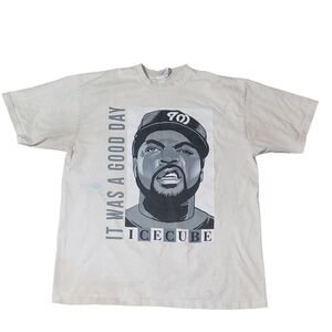 Vintage 90s Pro Team Made In USA Ice Cube It Was A Good Day T-Shirt Size 2XL B28